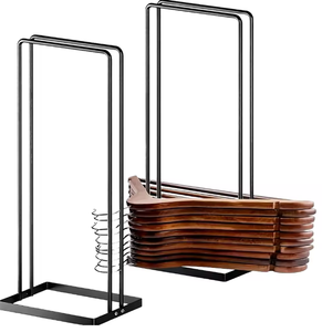 Black Metal Hanger Organizer Rack <b>Standing</b> Closet Storage Holder for Wooden Clothes Hangers Home Wardrobe Display - Product Image 2