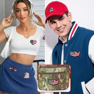 Apliques Bordados de la Bandera Americana, Águila, Estrella y Mapa para Chaquetas, Sombreros y Bolsos - Product Image 5