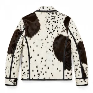 Chaqueta de Invierno Casual para Hombre con Estampado de Piel de Vaca Sintética, Cuello Vuelto y Abotonadura Sencilla - Product Image 2