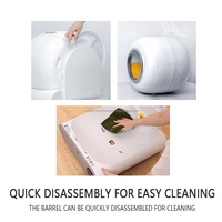Bac à litière automatique pour chats, rond, en plastique, confortable, à nettoyage automatique, contrôlable par application, à bas prix, capacité de 65 L
