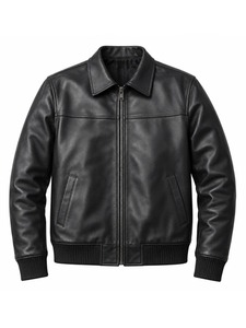 Veste en cuir coupe-vent éco-responsable Masters of the Universe Dolph Lundgren, style streetwear - Product Image 1
