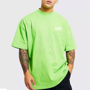 T-shirt ample 100 % coton doux pour homme, couleur unie, épaules tombantes, manches courtes, respirant, écologique, mode estivale quotidienne et urbaine - Product Image 2