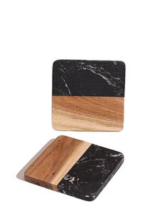 Sous-verre décoratif en résine époxy et en bois prix d'usine sous-verre tasse à thé vaisselle abordable décoration de table sous-verres tapis - Product Image 2