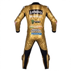 Traje de Motociclismo Marc Marquez MotoCP Rucati 1 Pieza, Traje de Carreras de Cuero Vacuno/Canguro para Motocicleta/Pista/Conducción, Nivel CE 2 - Product Image 2