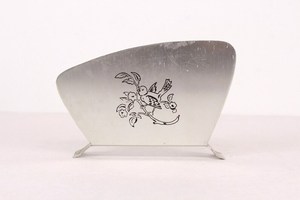 Porte-serviettes décoratif en acier inoxydable, motif floral, découpe rose, pour table à manger, cuisine et restaurant. - Product Image 3