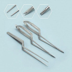 Juego de Pinzas y Tijeras Micro Yasargil de Grado OR con Portaagujas de Bayoneta de 9 Pulgadas para Neurología - Product Image 1
