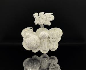 Pendentif unisexe pour homme The Ice Legacy Heavy Bling Frost Diamond Street Royal Hip Hop plaqué argent rhodié - Product Image 1