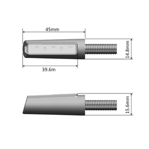 Feu arrière de moto à LED intégré avec clignotants, certifié E-Mark - Product Image 1