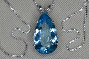 Colgante de topacio azul natural certificado en plata de ley, piedra de nacimiento de diciembre, joyería de gemas, regalo para ella, joyería fina elegante. - Product Image 6