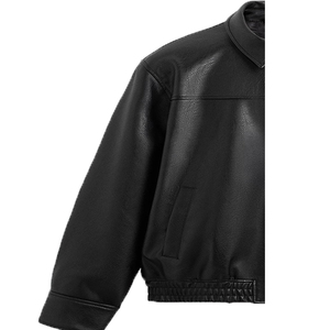 100% Leather Hot Premium Quality Winter <b>Jacket</b> for Men Front Logo Zipper Closure Waterproof Windproof Wool <b>Lined</b> Reversible OEM - Product Image 5