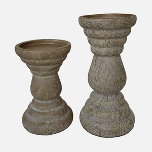 Portavelas Clásicos de 8 Pulgadas con Efecto Madera, Pulidos y Ecológicos, Decoración para el Hogar, Portavelas de 6 Pulgadas para Regalos de Ferias Comerciales MULTI CRAFT - Product Image 6