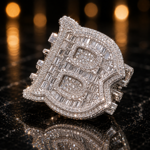 New Arrival Iced Out 925 Silver Gold Plated Moissanite Hip Hop <b>Ring</b> GRA Certified Men's VVS Clarity India - Product Image 6