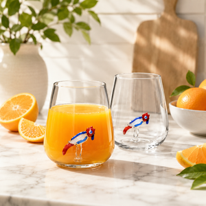 Gobelets à boire réutilisables en borosilicate transparent de 300 ml, faits à la main, modernes, sans plomb, pour whisky, eau, jus, fêtes, vente en gros - Product Image 1