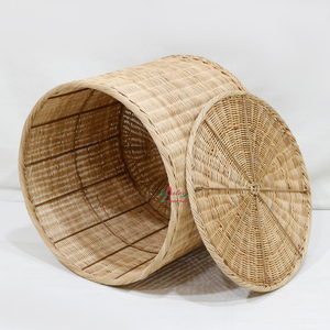 Woven Eco-Friendly Modern Rattan Laundry <b>Hamper</b> Clothes <b>Basket</b> with Lid Liner - Product Image 4