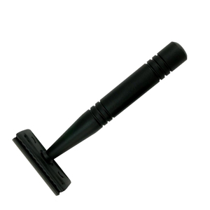 มีดโกนหนวดแบบใบมีดตรงสำหรับผู้ชาย ทำจากโลหะผสมสังกะสีและเหล็กกล้าไร้สนิม ใบมีดเดี่ยว ใช้โกนหนวด โกนขนตามร่างกาย และโกนบริเวณบิกินี่ - Product Image 1