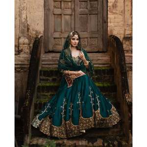 Designer <b>Silk</b> Top Lehenga Choli with Beautiful Dupatta for Party Wear - Product Image 3