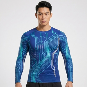 เสื้อรัดกล้ามเนื้อสำหรับผู้ชายคุณภาพสูง ปี 2025 แบบซับลิเมชั่น น้ำหนักเบา สำหรับศิลปะการต่อสู้  รับสกรีนโลโก้ตามสั่ง ทรงเข้ารูป - Product Image 4