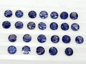 หิน iolite เจียระไนแบบเหลี่ยมเพชรพลอยธรรมชาติ iolite ตัดเป็นชิ้นเล็กๆแบบกลม iolite ตัดเป็นวงแหวนสำหรับทำเครื่องประดับสร้อยคอ - Product Image 2