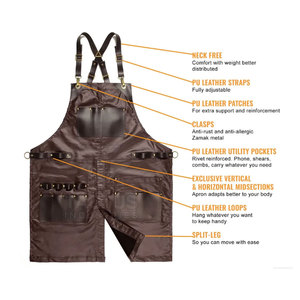 Professional Grade Durable Barber <b>Aprons</b> Heavy Duty Fabric Salon Strong Material Barber <b>Aprons</b> For Unisex - Product Image 5