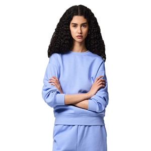 Conjunto Deportivo de 2 Piezas para Mujer, Invierno, Ecológico, Teñido Liso, 100% Algodón, Tallas Grandes, Felpa Transpirable, Cuello Redondo, Pantalones Jogger, Cintura Elástica - Product Image 3