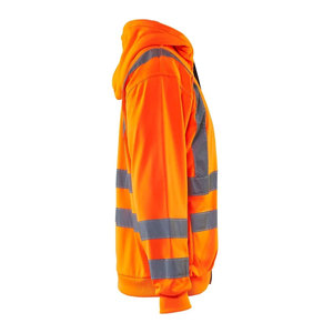 Construction Safety Sweatshirts Workwear Reflective <b>Tape</b> Clothing Long Sleeve <b>Security</b> Zip up Hoodies - Product Image 5