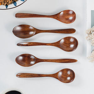 Cuillère en bois naturel faite à la main, best-seller, pour cuisiner, remuer et servir, écologique, durable, disponible à un prix compétitif - Product Image 1