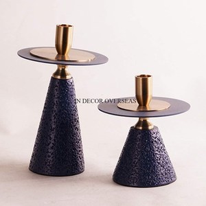 Handmade Wood Resin <b>Tea</b> Light Holder Triple Candle <b>Stand</b> Home Decoration Art Craft Modern European Designer In Impressive Price - Product Image 4