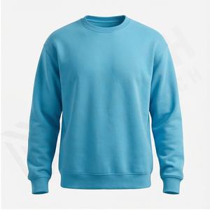 Ropa de Fitness para mujer, sudadera de lana con cuello redondo para gimnasio, cuello redondo bordado de gran tamaño, de alta calidad, Vintage liso, de alta calidad - Product Image 2