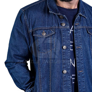 Chaqueta de Mezclilla Casual para Hombre, de Manga Larga, con Cierre de Botones, para Invierno, Corte Regular, Resistente al Viento, Transpirable, de Tela de Algodón - Product Image 5