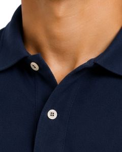 Polo Azul Marino para Hombre, Manga Corta, Tela Piqué de Algodón, Diseño Liso Informal, Cuello Camisero, Personalizable, Camiseta Polo de Golf para Verano - Product Image 6