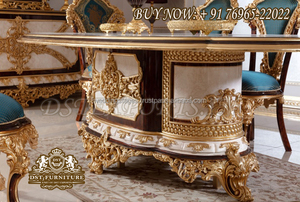 Classical Luxury Dining Room Furniture Set Luxury Carved Royal Villa Dining Room Furniture Set Hand Carved Luxury Dining Room - Product Image 3