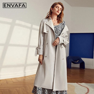 Gabardina Cortavientos Personalizada, Larga, Casual, con Botones, Doble Abotonadura, Impermeable, Transpirable, Ligera y Ecológica, Estilo Safari - Product Image 6