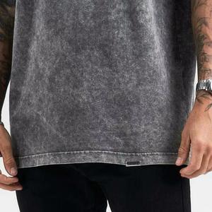 เสื้อยืดโอเวอร์ไซส์แบบฟอกสี 100% ผ้าฝ้าย วินเทจ ลุคสตรีทแวร์ คอกลม แขนสั้น สำหรับผู้ชาย เสื้อฟอกสี - Product Image 6