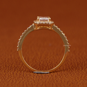 Anillo de Diamante de Laboratorio con Corte Esmeralda, Oro/Platino de 14k, Diamante CVD con Certificado IGI, Joyería Nupcial para Mujer - Product Image 5