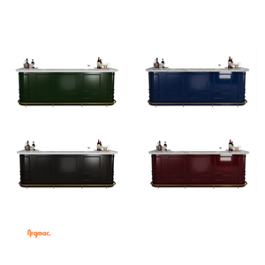 Velluto Modern Luxury <b>Bar</b> Counter 8x2ft Stone Top for Living Room & Apartment Durable Foldable 8 Seating Capacity - Product Image 3