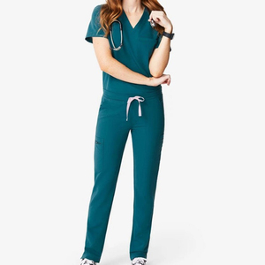 2025 Hot Sale Soft Polyester Hospital Nurse <b>Scrub</b> <b>Set</b> with Needle Detection Seamless Fusing for Unisex Nursing <b>Scrub</b> Uniforms - Product Image 2