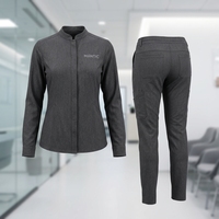 Conjuntos de Uniformes Médicos Más Vendidos con Bolsillos, 100% Algodón Spandex de Alta Calidad, Detección de Agujas, Unisex, Uniformes de Hospital de Verano