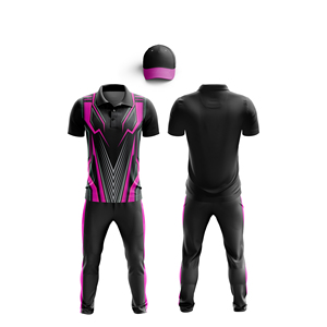 ผู้ผลิตชุดคริกเก็ตแบบซับลิเมชั่นตามสั่ง OEM |   ชุดทีมคริกเก็ตชายหญิงเยาวชน เสื้อโปโลและกางเกงขายาว ชุดเต็มทีม - Product Image 5