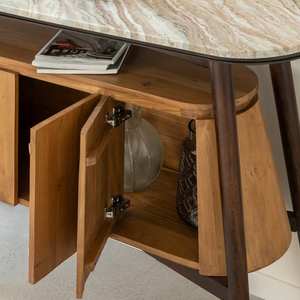 Aparador Vandana Prime Orion de madera de acacia y mármol - Product Image 3