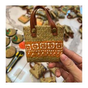 Mini sac à main en feuilles de palmier tissées, sac fourre-tout artisanal en fibres naturelles, petit sac écologique durable, fabricant OEM ODM - Product Image 3