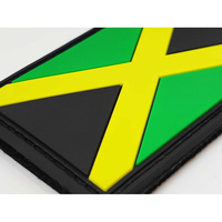 Patch Bendera Jamaika PVC 2 Buah, Patch Karet Deboss, Hiasan Renda, Emblem untuk Tas, Ransel, Jaket, Rompi, Topi, Aksesoris