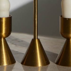 Ensemble de bougeoirs modernes en métal, forme géométrique entonnoir et sablier, support de bougies de luxe pour centre de table de mariage et décoration de fête à domicile - Product Image 2