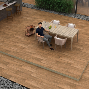 Gray Wood Look Porcelain Plank Tiles 12mm Thick 20x120cm Matt Glazed Finish Antibacterial Heat Insulation for Contemporary - Product Image 4