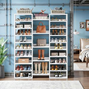 Scarpiera in Legno a 23 Ripiani Autoportante, Organizzatore per Scarpe Premium con Scaffali Resistenti - Product Image 4
