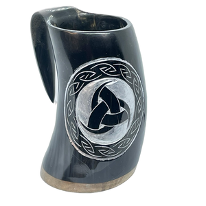 Viking Beer Horn Mugs Eco-Friendly Handmade Buffalo Horn Large Size for Weddings Restaurants Bars and <b>Wine</b> Drinking Events - Product Image 2