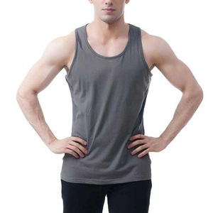 ZESHAN ZAFAR Breathable Plus Size Men's Tank <b>Tops</b> 100% Cotton Vintage O-Neck Sleeveless Gym Fitness Workout Shirts <b>Beading</b> - Product Image 1