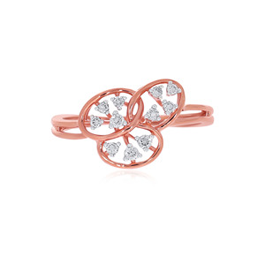 Anillo de Diamantes Love Dreamer, Anillo Árbol del Amor, Oro Rosa de 10K, Anillo de Moda Inspirado en un Árbol con Diamantes en Forma de Corazón de 0.25 CT - Product Image 2
