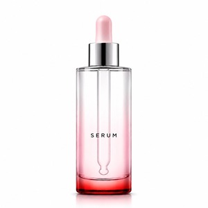 Sérum capillaire améliorant en flacon compte-gouttes rose 100ml 2-en-1 avec acide hyaluronique, arginine, gingembre et caféine - Product Image 1
