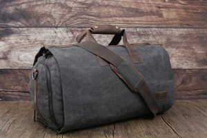 Bolsa de Viaje de Lona y Cuero, Impermeable, Bolsa de Fin de Semana, Equipaje de Mano, Bolsa de Gimnasio, Gran Capacidad, LCTB-0050 - Product Image 2