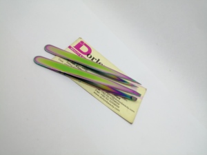 Pince à épiler sourcils pour épilation, avec impression de logo personnalisé, arc-en-ciel, pour poils du visage et élimination des éclats, de précision, biseautée et pointue - Product Image 3